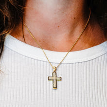 Load image into Gallery viewer, ITI NYC Classic Cross Pendant with Cubic Zirconia in Sterling Silver

