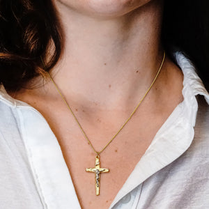 ITI NYC Tapered Crucifix Pendant in Sterling Silver