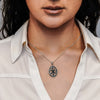 ITI NYC Chi-Rho Cross Pendant Medallion with Black Enamel in Sterling Silver