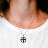 ITI NYC Pattee Cross Pendant Medallion with Black Enamel in Sterling Silver