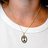 ITI NYC Calvary Cross Pendant Medallion with Black Enamel in Sterling Silver