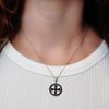 ITI NYC Patonce Cross Pendant Medallion with Black Enamel in Sterling Silver