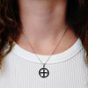 ITI NYC Recerelee Cross Pendant Medallion with Black Enamel in Sterling Silver