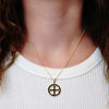 ITI NYC Recerelee Cross Pendant Medallion with Black Enamel in Sterling Silver