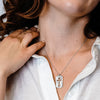 ITI NYC Trefoil Cross Dog Tag Christian Pendant in Sterling Silver