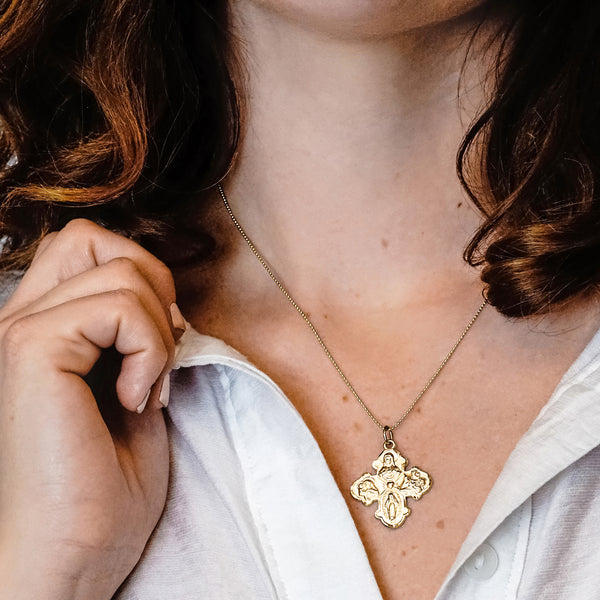 ITI NYC Double-Sided Four-Way Cross Pendant in Sterling Silver