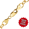 Finished Alternating Round Link Cable Anklet in 14K Gold-Filled