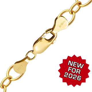 Finished Alternating Round Link Cable Anklet in 14K Gold-Filled