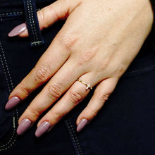 Load image into Gallery viewer, Stackable Cross Ring with Stones in Sterling Silver
