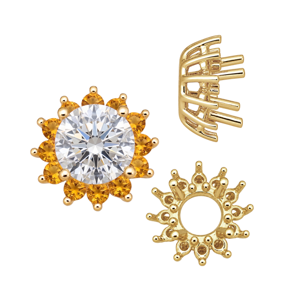 ITI NYC Round Cluster Tops (8-12 Side Stones | 4.00 mm - 7.00 mm)