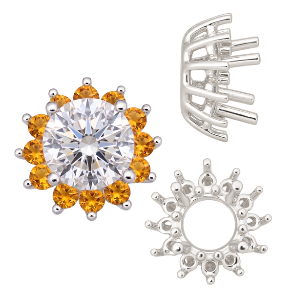 ITI NYC Round Cluster Tops (8-12 Side Stones | 4.00 mm - 7.00 mm)