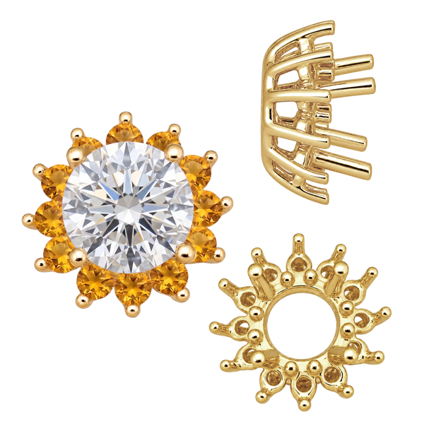 ITI NYC Round Cluster Tops (8-12 Side Stones | 4.00 mm - 7.00 mm)