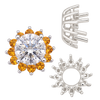ITI NYC Round Cluster Tops (8-12 Side Stones | 4.00 mm - 7.00 mm)
