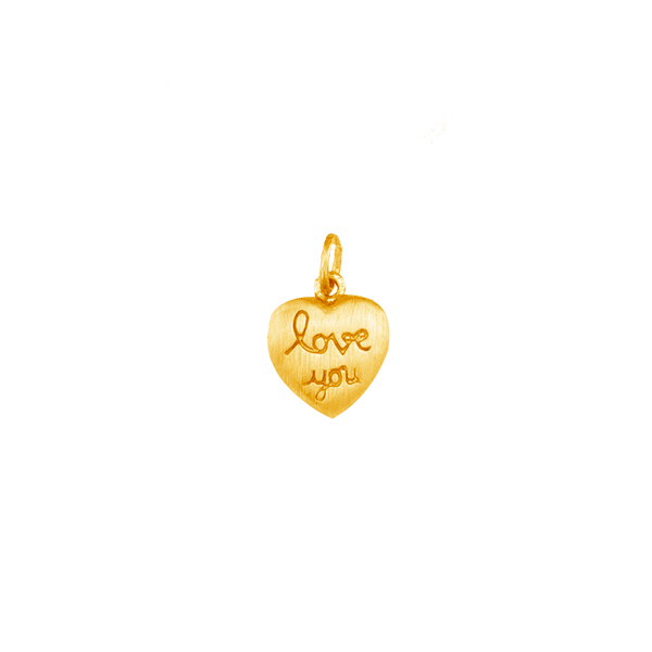 Love and Word Charms/ Love You Heart Charm (16 x 10mm)