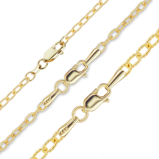 Trinity Pl. Textured Cable Anklet in 14K Yellow Gold
