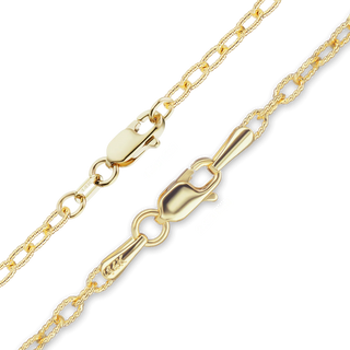 Trinity Pl. Textured Cable Necklace in 14K Yellow Gold