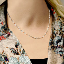 Load image into Gallery viewer, Foley Square Round Textured Cable Chain Necklace in Sterling Silver
