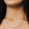 Foley Square Flat Textured Cable Chain Necklace in Sterling Silver
