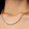 Hester St. Heavy Textured Cable Chain Necklace in Sterling Silver