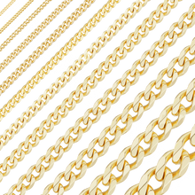 Load image into Gallery viewer, Bulk / Spooled Classic Curb Chain in 14K &amp; 18K Yellow Gold (1.23 mm - 11.00 mm)
