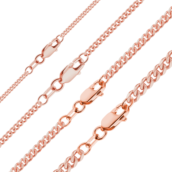 Bowery Curb Necklace in 14K Rose Gold