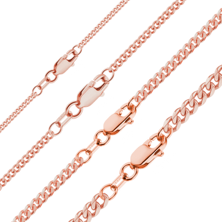 Bowery Curb Necklace in 14K Rose Gold