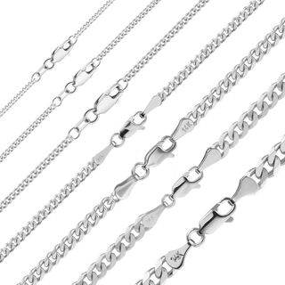 Bowery Curb Necklace in 14K White Gold