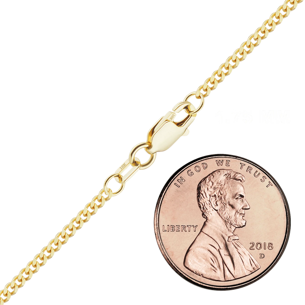 Bowery Curb Anklet in 18K Yellow Gold