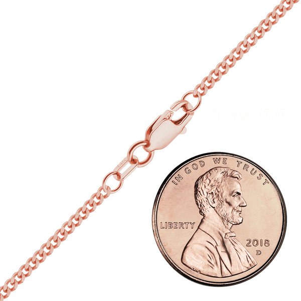 Bowery Curb Necklace in 14K Rose Gold