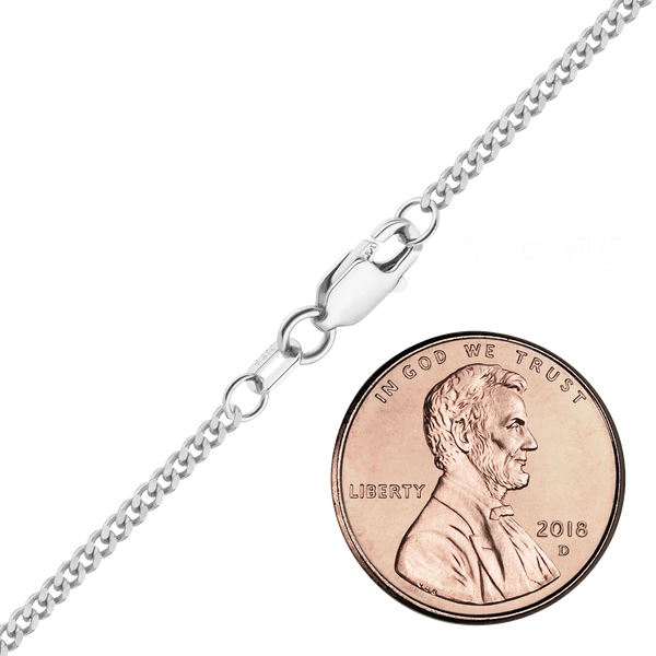 Bowery Curb Anklet in 14K White Gold