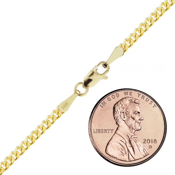 Bowery Curb Necklace in 18K Yellow Gold