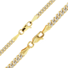 Bowery Curb Necklace in 14K Two Tone Gold