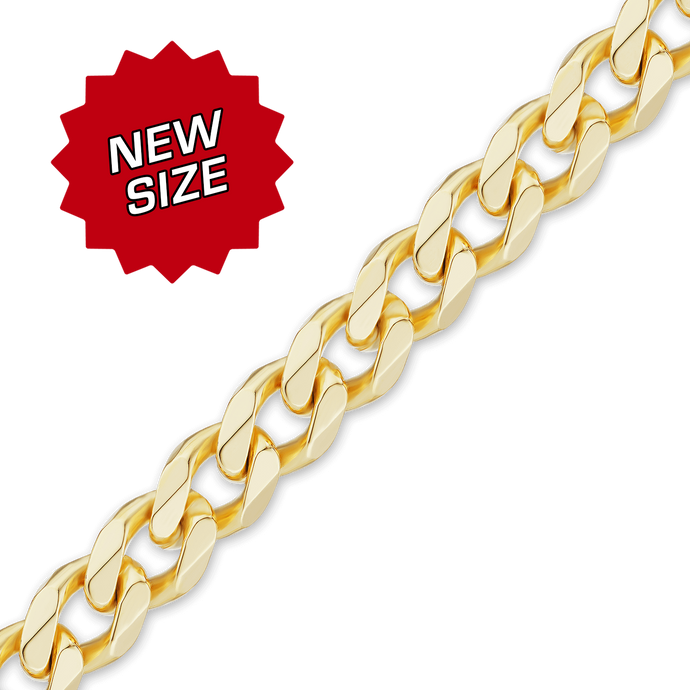 Bulk / Spooled Classic Curb Chain in 14K & 18K Yellow Gold (1.23 mm - 11.00 mm)