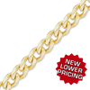 Bulk / Spooled Classic Curb Chain in 14K & 18K Yellow Gold (1.23 mm - 11.00 mm)