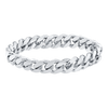 Bowery Curb Chain Ring in 14K White Gold