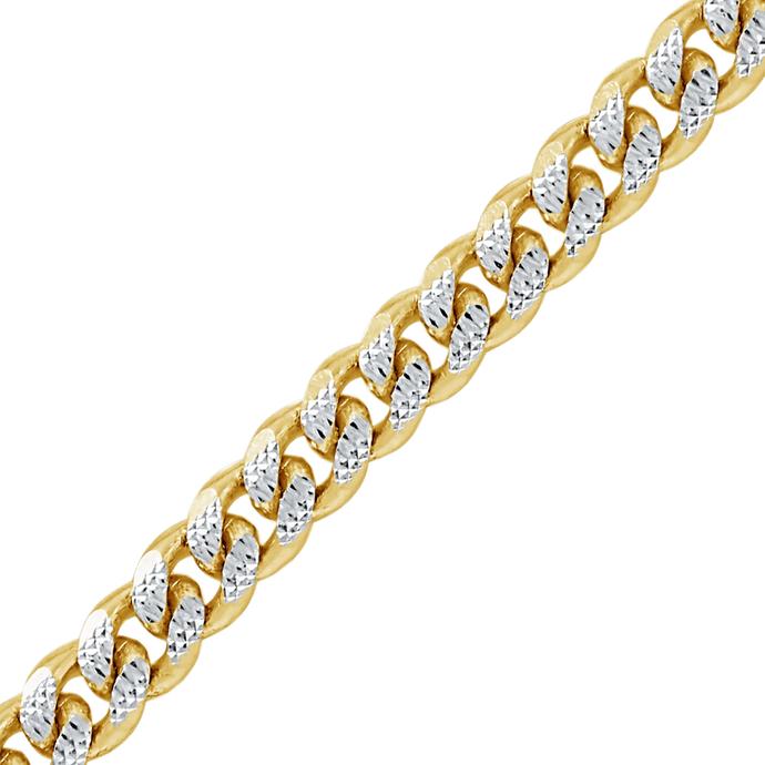 Bulk / Spooled Classic Curb Chain in 14K Two Tone Gold (2.40 mm - 3.40 mm)
