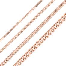 Load image into Gallery viewer, Bulk / Spooled Classic Curb Chain in 14K Rose Gold (1.23 mm - 3.40 mm)
