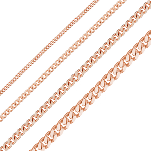 Bulk / Spooled Classic Curb Chain in 14K Rose Gold (1.23 mm - 3.40 mm)