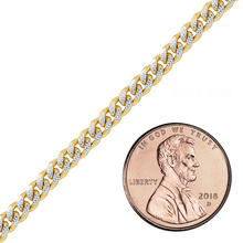 Load image into Gallery viewer, Bulk / Spooled Classic Curb Chain in 14K Two Tone Gold (2.40 mm - 3.40 mm)
