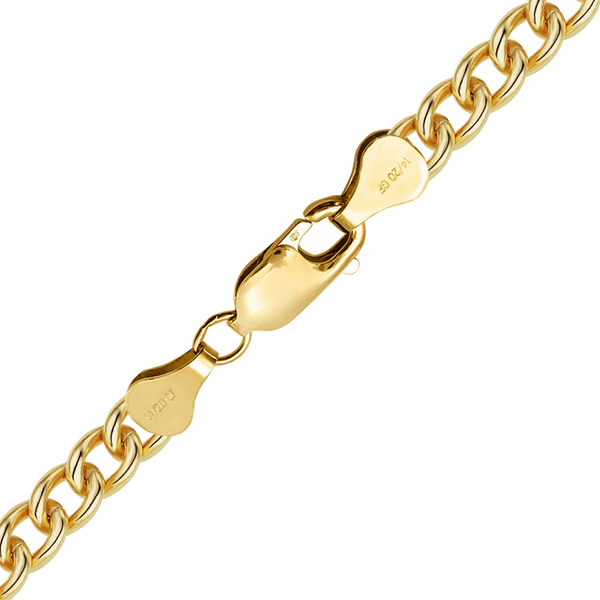 Finished Light Round Curb Necklace in 14K Gold-Filled