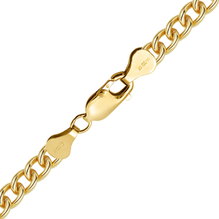 Finished Light Round Curb Anklet in 14K Gold-Filled