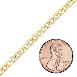 Bulk / Spooled Curb Chain in 14K Gold-Filled (1.60 mm - 5.70 mm)