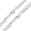 Bowery Curb Necklace with Pave Set Natural Diamonds in 14K White Gold