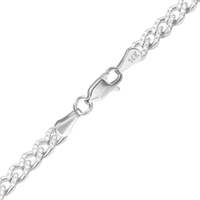 Load image into Gallery viewer, Bowery Curb Bracelet with Pave Set Lab Grown Diamonds in 14K White Gold
