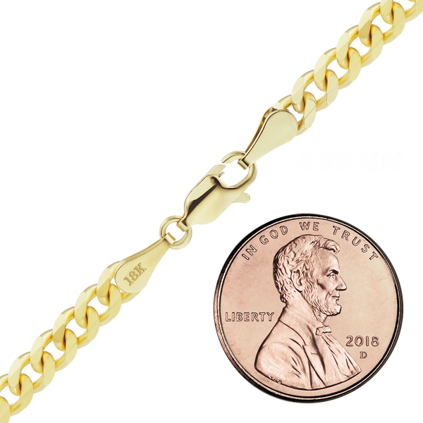 Bowery Curb Necklace in 18K Yellow Gold