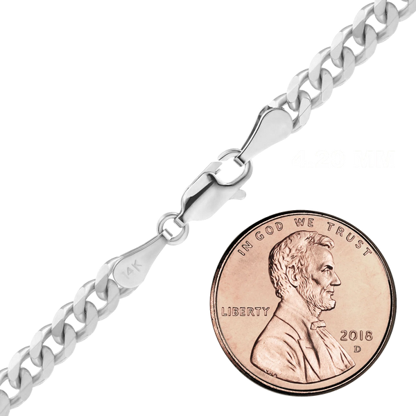 Bowery Curb Bracelet in 14K White Gold