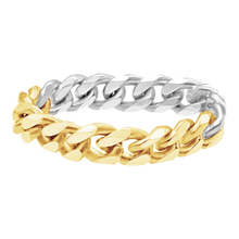 Load image into Gallery viewer, Bowery Curb Chain Ring in 14K Two-Tone Gold
