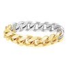 Bowery Curb Chain Ring in 14K Two-Tone Gold