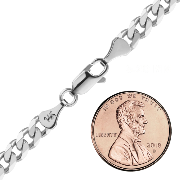 Bowery Curb Necklace in 14K White Gold