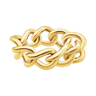 Avenue D Disco Chain Ring in Gold Filled